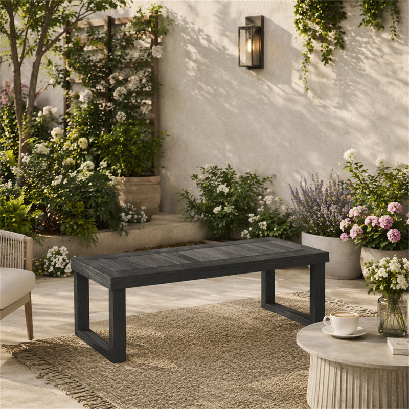 Banc de salle à manger d'extérieur en bois d'acacia