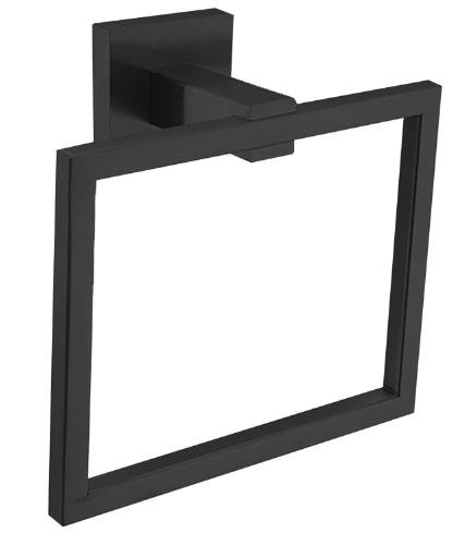 Anneau à serviettes Kins Matte Black, Noir mat