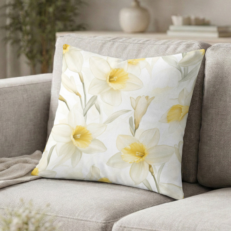 Coussin Floral - Coussin français, H 20 po x l 20 po