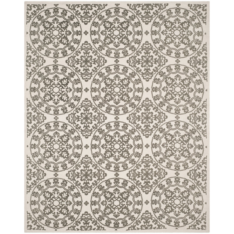 Charing Cross Cedar Brook Hand Loomed Jute Ikat Rug, Rectangle 4' x 6'