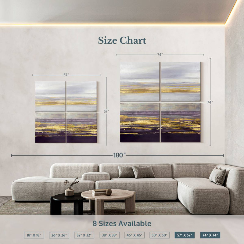 Avery Amethyst Reflections I, 74'' H x 74'' W