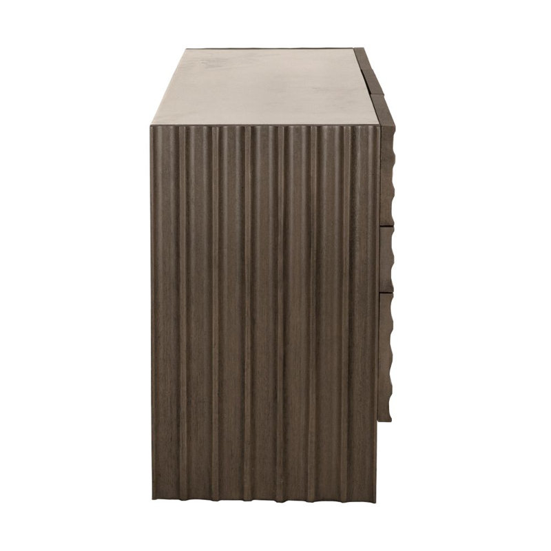 Gauss 72'' W Solid Wood Sideboard, Greige Walnut