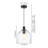 Lightrix 1-Light Single Hammered Clear Glass Bell Pendant-2064420940