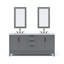 Ensemble de meuble-lavabo de comptoir en marbre blanc 72 po Elizabeth avec robinet et miroir Elizabeth-2075653717-2077699675