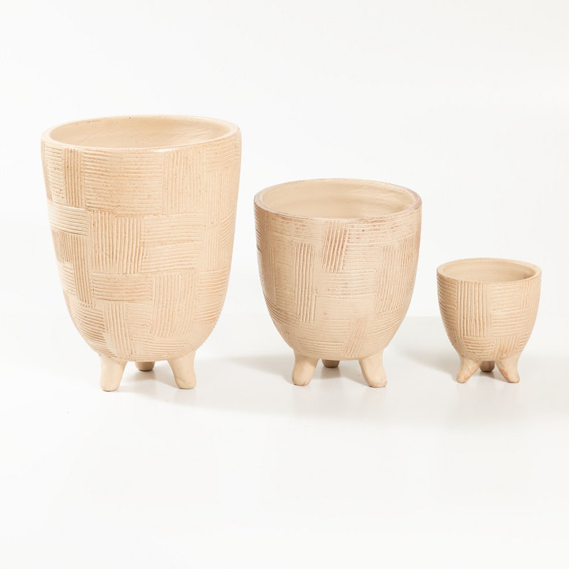 Jardinière Kyngsten, Blanc beige, H 12 po x l 8,5 po x P 8,5 po