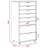 vidaXL MOSS 8-Drawer Chest with Wheels, Solid Pinewood-91217209