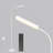 69" Arched Floor Lamp with Adjustable Flexible Gooseneck White Finish Dimmable Remote Control for Living Room Bedroom-1553425302