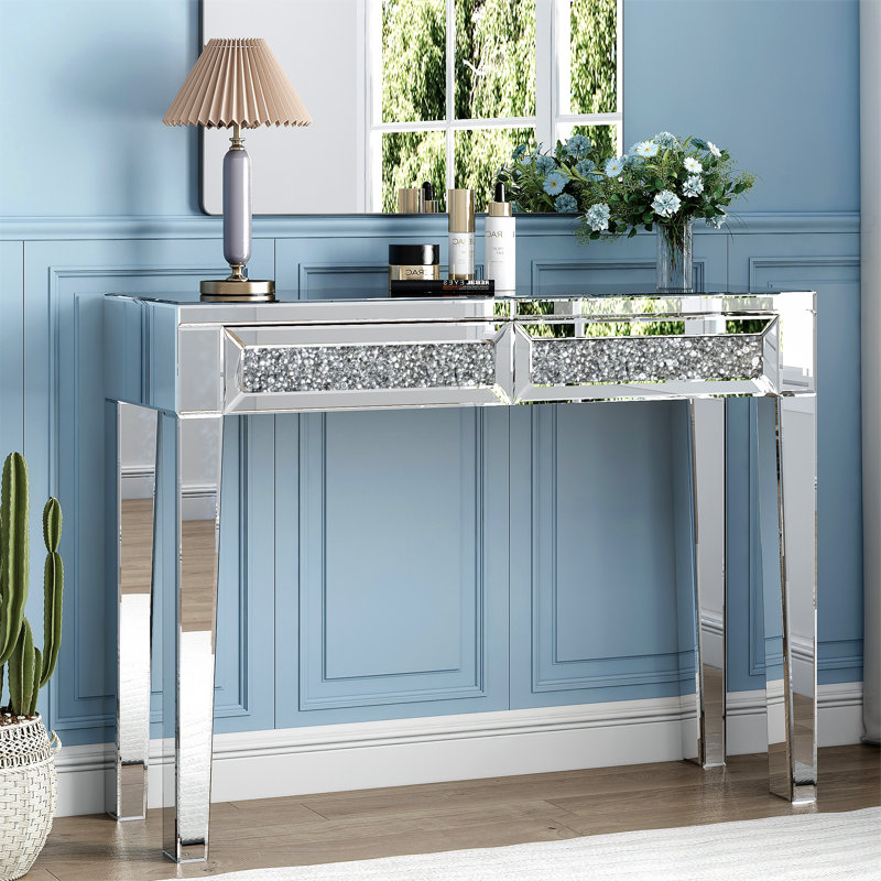 Casmer Mirrored Glass Dressing Table