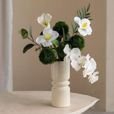 Fabric Orchid Arrangement in Vase