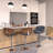 Bentwood Adjustable Swivel Bar Stool -249817864-249817871