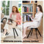 Ensemble de 4 chaises de salle à manger Bulera, avec siège rembourré confortable pour la cuisine, salle à manger, salle de réception, beige, Bulera