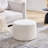 Regeani 22.6" Modern Round Upholstered Pouf Ottoman-993578369