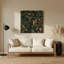 Art abstrait en métal vert 6 fleurs abstraites-91050189