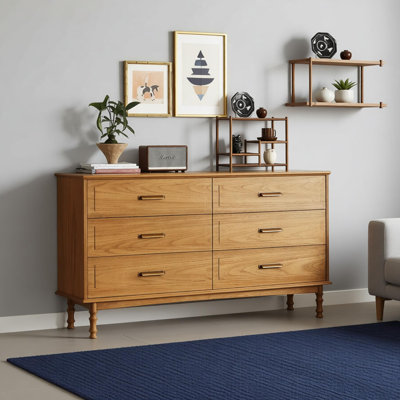 Buffet rétro avec rangement en bois massif
