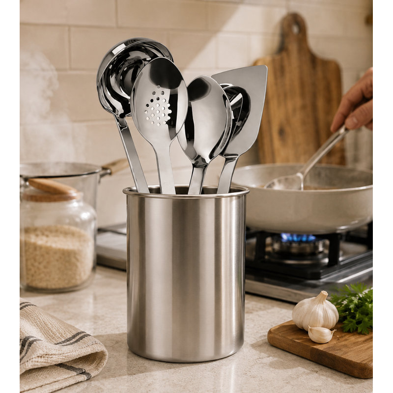 Ensemble d'ustensiles de cuisine 5 pièces en acier inoxydable