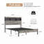 Lit de rangement en métal avec 2 clés USB, pas de bruit, pas besoin de sommiers-1521192483
