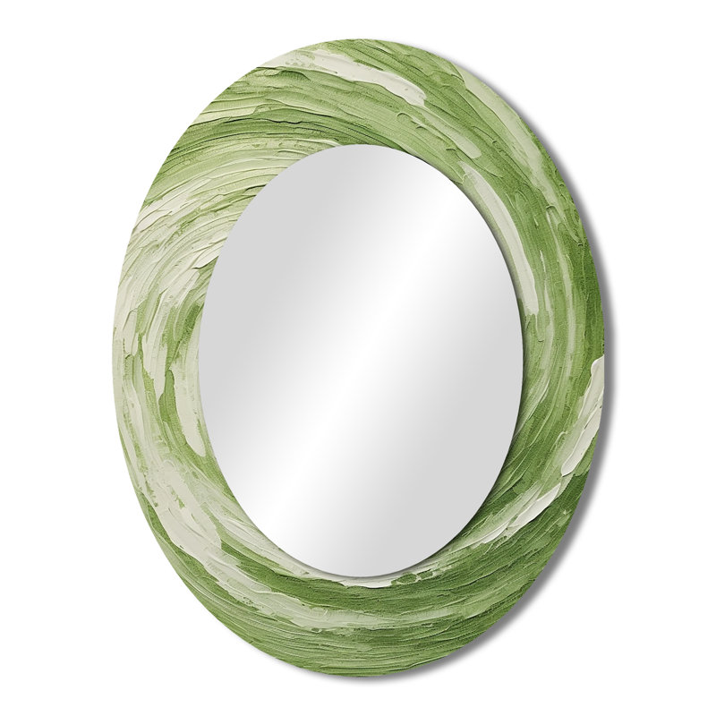 Miroir mural vert Serene Spiral Dreams III, 43 po x 33 po