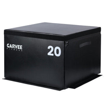 Stackable Plyo Box Set 6/12/20 Inch, Soft Foam Jump Box for Home Gym, HIIT, Step-Ups, and Strength Training