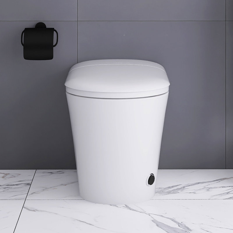 Ceramic Smart Toilet With Heated Seat, White