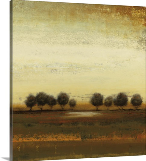 «Dagan Rusted Treeline» par Lisa Ridgers, reproduction d'art, H 24 po x l 24 po x P 1,25 po, Toile
