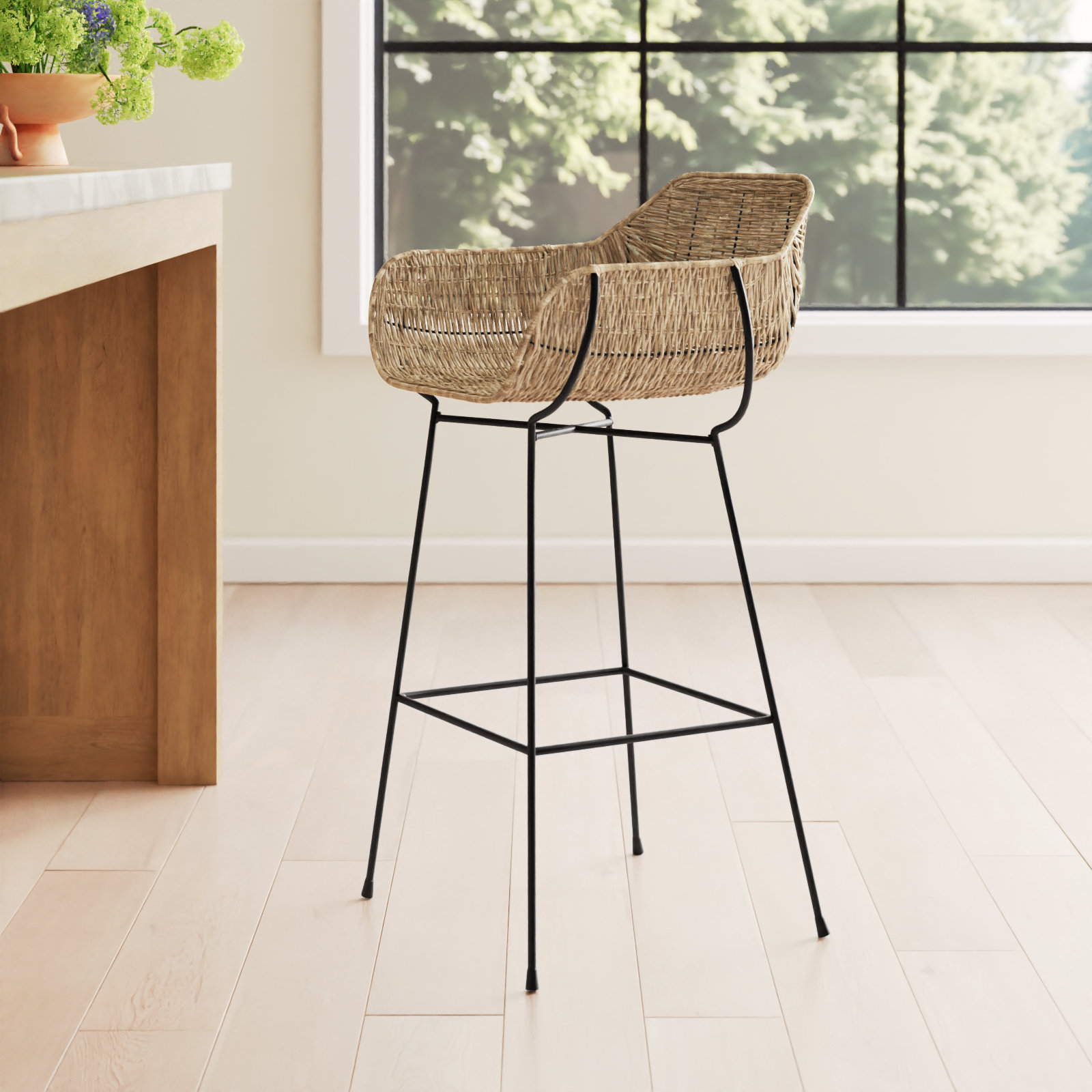 Haneza Bar and Counter Stool, Counter Stool (24" Seat Height)