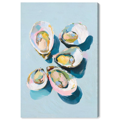 Oyster Iris Canvas Print Coastal Wall Art by Art Remedy, Gallery Wrapped, 36 x 54