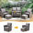 7 - Person Patio Conversation Set with Cushions-1039459597