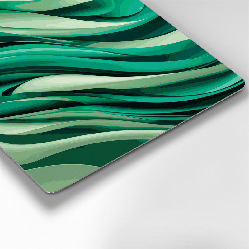 Gradient Abstract 20 Green Metal Wall Art, 16" H x 20" W