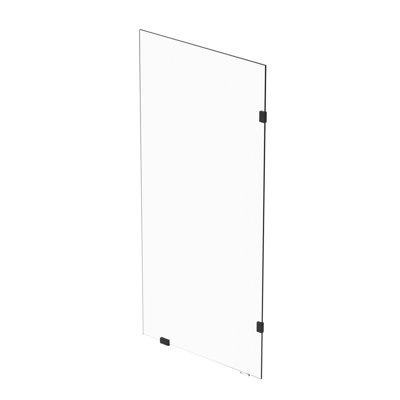 34 In. W X 78 In. H Frameless Single Fixed Shower Panel With 3/8 In. Clear Glass