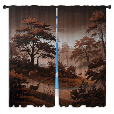 Rideaux de fenêtre Misty Forest Deer