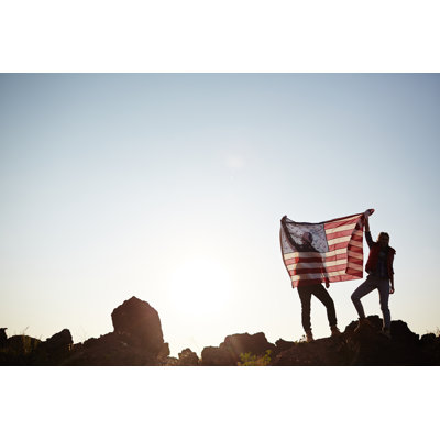 Couple on mountain 1 Piece Wrapped Canvas Wall Art