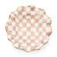 Mocha Check Ceramic Fluted Serving Bowl-583699300