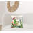 White Green Botanical Garden Throw Pillow