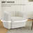 37" Wide Accent Chair, Boucle Upholstered Swivel Barrel Chair-1128605309