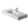 Vero White Ceramic Rectangular Wall Mount Bathroom Sink with Overflow