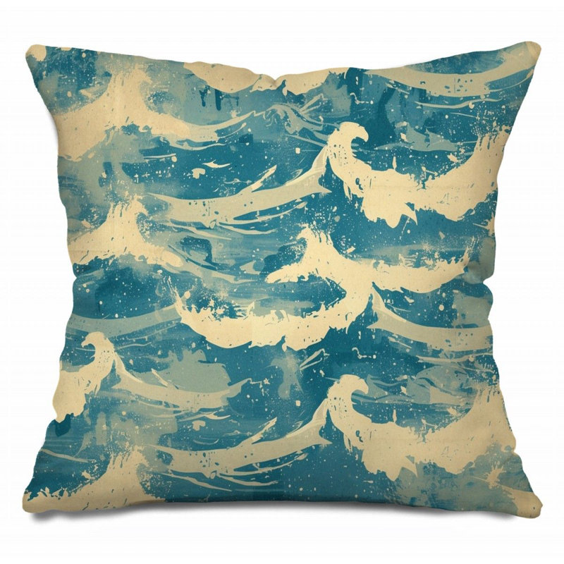Coussin Marine, H 16 po x l 16 po
