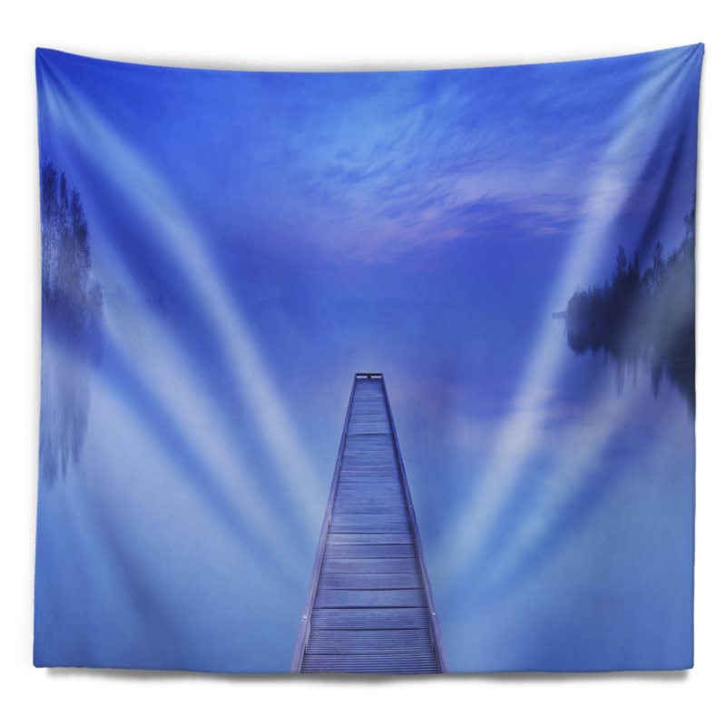 Tapisserie «Bridge Jetty at Blue Dawn», H 32 po x l 39 po