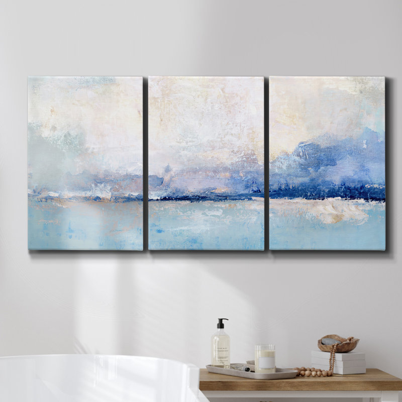 Seaside Escape - Toile encadrée multi-pièces, H 36 po x l 72 po x P 2 po