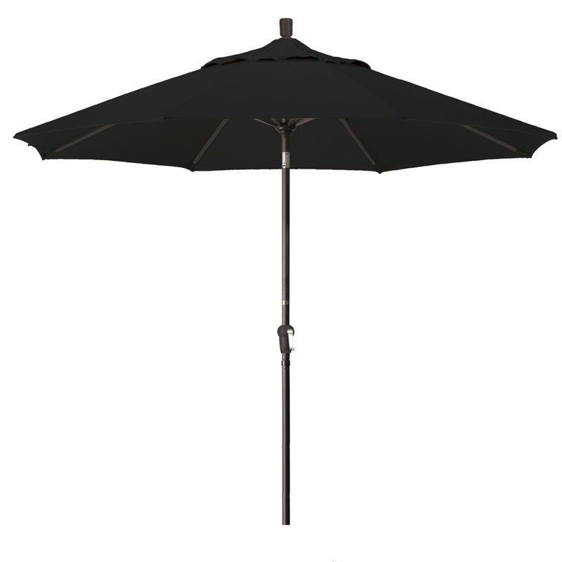 Parasol de marché 9 pi Austan, Tissu performance noir