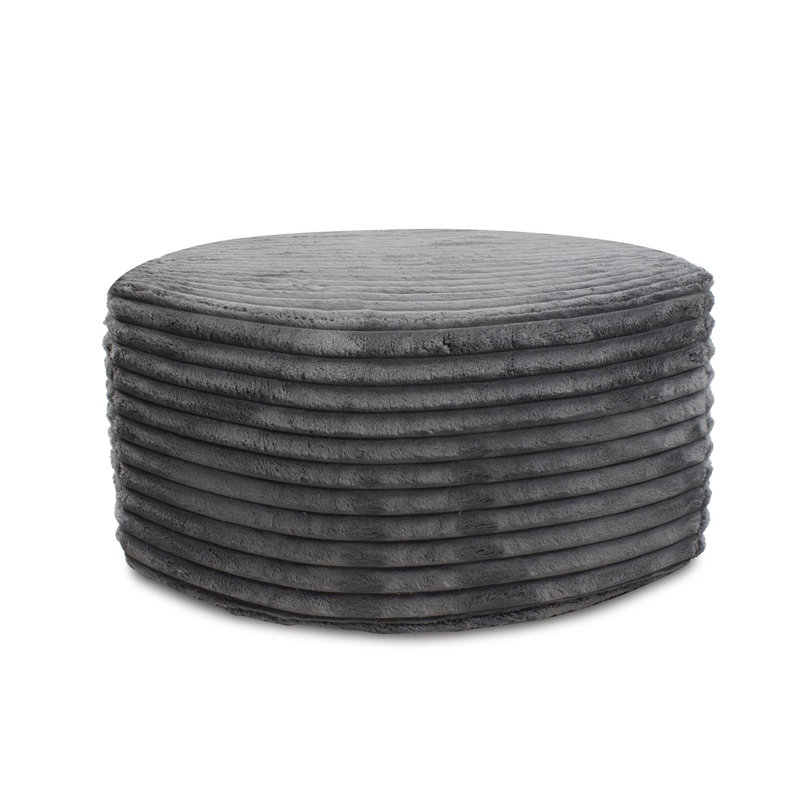 Burgwell Universal Round Ottoman Shar Pei, Gray