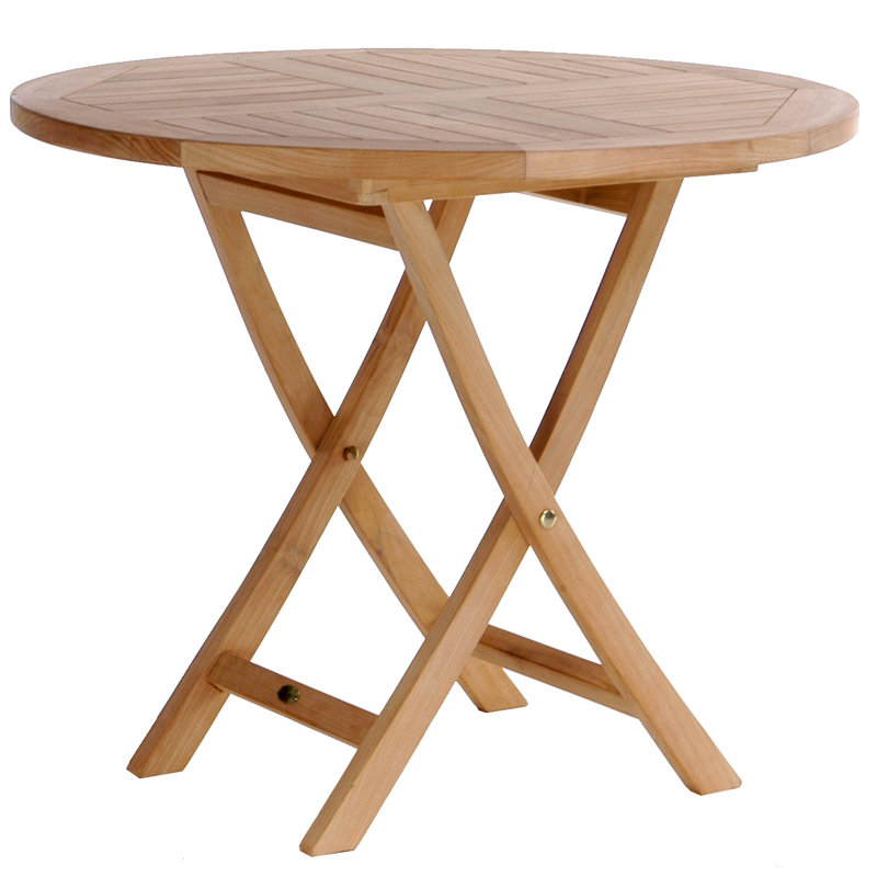 2 - Person Teak Wood Patio Dining Set with Round Table