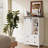 Farmhouse 5-Drawer Tall Dresser, Wood Chest with Sliding Barn Door-1400184187