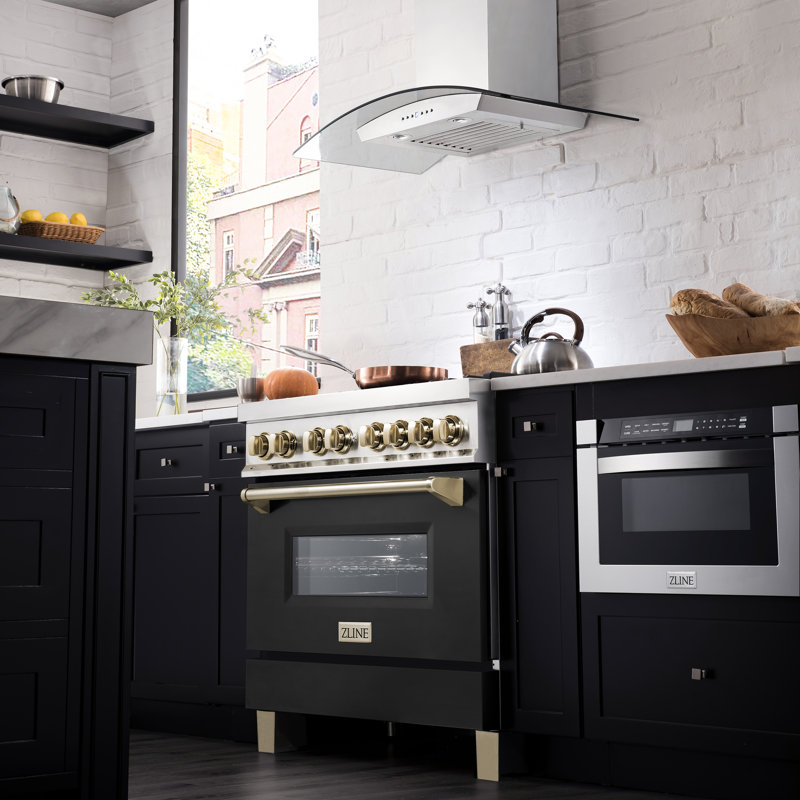ZLINE Autograph 36" Legacy Dual Fuel Range w/ 6 Burners, Polished Gold
