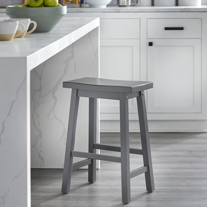 Kirkwood Solid Wood Counter Stool, Counter Stool (24" Seat Height), Charcoal