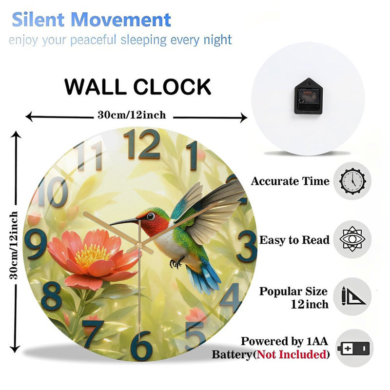 Horloge murale Hummingbird
