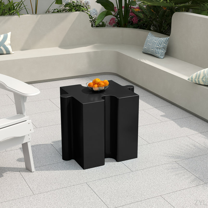 Ensemble de 3 tables de casse-têtes artistiques, tables d'appoint modulaires MGO avec emboîtement (2 convexes et 1 concave), capacité de 200 lb pour l'intérieur et l'extérieur