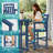 Outdoor HDPE 3-Pieces Patio Bar Sets with Bar Table and Chairs-104287665