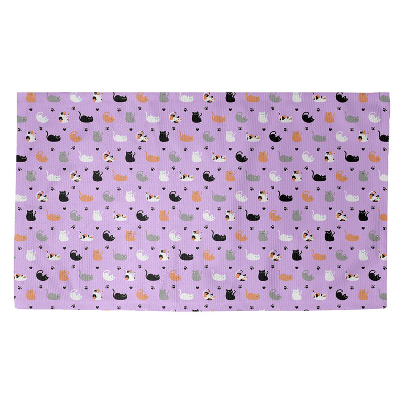Tapis de porte d’intérieur anti-dérapant pour chat Avicia, Rectangle 5 pi 2 1/2 po x 7 pi 2 po