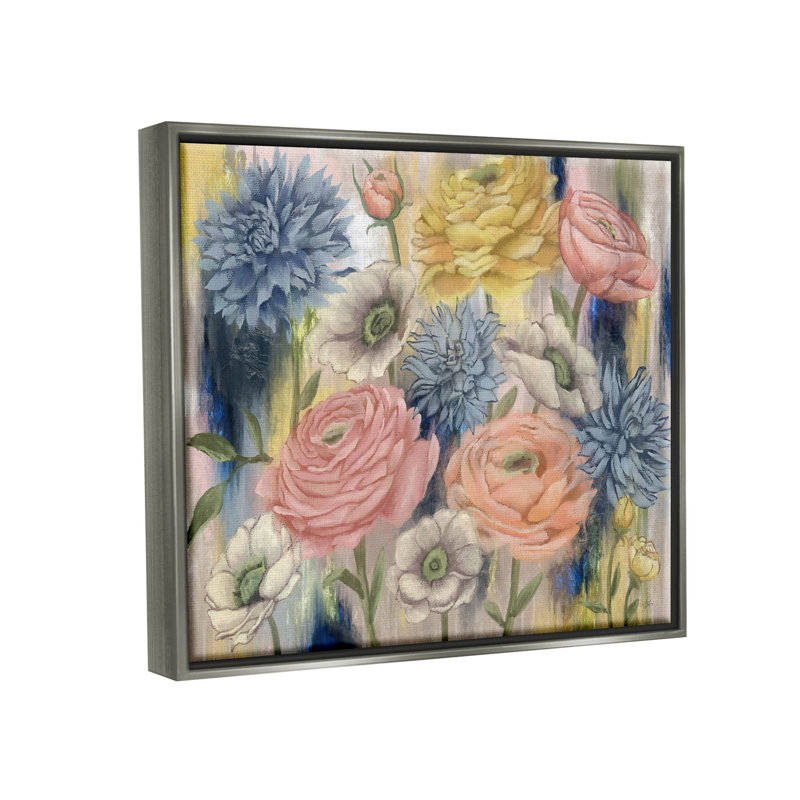 Art moderne de giclée moderne à fleurs mixtes par Elizabeth Medley, Estampe numérique Farmhouse, H 17 po x l 21 po x P 1,7 po