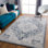 Hodder Machine Woven Oriental Blue Area Rug